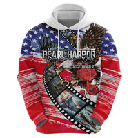 Pearl Harbor Remembrance Day Personalized Zip Hoodie Lest We Forget - The Bald Eagle Remembers - Polynesian Pride
