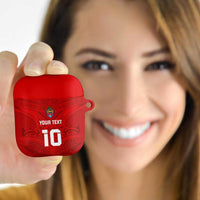 Custom Mate Ma'a Tonga Rugby AirPods Case Ngatu Tribal Motifs Sporty Style LT03 - Polynesian Pride