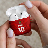 Custom Mate Ma'a Tonga Rugby AirPods Case Ngatu Tribal Motifs Sporty Style LT03 - Polynesian Pride