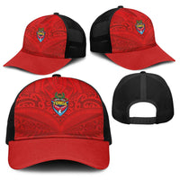 Mate Ma'a Tonga Rugby Baseball Net Cap Ngatu Tribal Motifs Sporty Style LT03 - Polynesian Pride