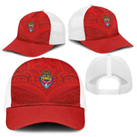 Mate Ma'a Tonga Rugby Baseball Net Cap Ngatu Tribal Motifs Sporty Style - Polynesian Pride