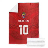 Custom Mate Ma'a Tonga Rugby Blanket Ngatu Tribal Motifs Sporty Style - Polynesian Pride