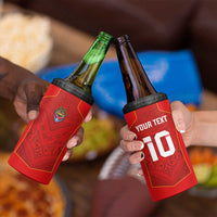 Custom Mate Ma'a Tonga Rugby 4 in 1 Can Cooler Tumbler Ngatu Tribal Motifs Sporty Style - Polynesian Pride