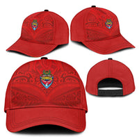 Mate Ma'a Tonga Rugby Classic Cap Ngatu Tribal Motifs Sporty Style LT03 - Polynesian Pride