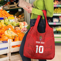 Custom Mate Ma'a Tonga Rugby Grocery Bag Ngatu Tribal Motifs Sporty Style - Polynesian Pride