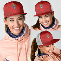 Mate Ma'a Tonga Rugby Mesh Trucker Cap Ngatu Tribal Motifs Sporty Style - Polynesian Pride