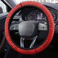 Mate Ma'a Tonga Rugby Steering Wheel Cover Ngatu Tribal Motifs Sporty Style - Polynesian Pride