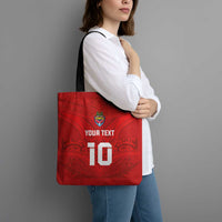 Custom Mate Ma'a Tonga Rugby Tote Bag Ngatu Tribal Motifs Sporty Style - Polynesian Pride