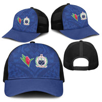 Samoa Rugby Baseball Net Cap Tatau Tribal Motifs Sporty Style - Polynesian Pride