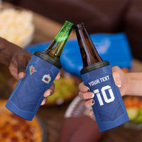 Custom Samoa Rugby 4 in 1 Can Cooler Tumbler Tatau Tribal Motifs Sporty Style - Polynesian Pride