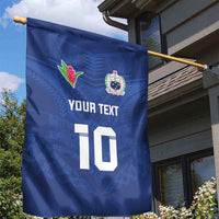 Custom Samoa Rugby Garden Flag Tatau Tribal Motifs Sporty Style - Polynesian Pride