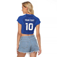 Custom Samoa Rugby Raglan Cropped T Shirt Tatau Tribal Motifs Sporty Style LT03 - Polynesian Pride