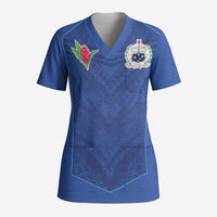 Custom Samoa Rugby Scrub Top Tatau Tribal Motifs Sporty Style - Polynesian Pride