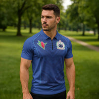 Custom Samoa Rugby Zipper Polo Shirt Tatau Tribal Motifs Sporty Style - Polynesian Pride