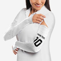 Custom Fiji Rugby Arm Sleeves Tapa Tribal Motifs Sporty Style - Polynesian Pride