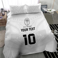 Custom Fiji Rugby Bedding Set Tapa Tribal Motifs Sporty Style - Polynesian Pride