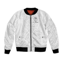 Custom Fiji Rugby Bomber Jacket Tapa Tribal Motifs Sporty Style - Polynesian Pride