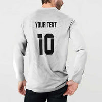 Custom Fiji Rugby Button Sweatshirt Tapa Tribal Motifs Sporty Style - Polynesian Pride