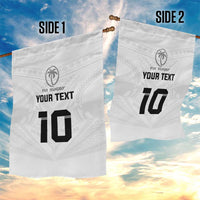 Custom Fiji Rugby Garden Flag Tapa Tribal Motifs Sporty Style - Polynesian Pride