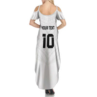 Custom Fiji Rugby Summer Maxi Dress Tapa Tribal Motifs Sporty Style - Polynesian Pride