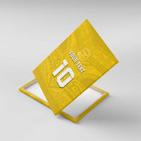 Custom Niue Rugby Canvas Wall Art Hiapo Tribal Motifs Sporty Style - Polynesian Pride