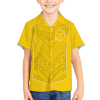 Custom Niue Rugby Family Matching Summer Maxi Dress and Hawaiian Shirt Hiapo Tribal Motifs Sporty Style - Polynesian Pride