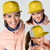 Niue Rugby Mesh Trucker Cap Hiapo Tribal Motifs Sporty Style LT03 - Polynesian Pride