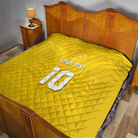 Custom Niue Rugby Quilt Hiapo Tribal Motifs Sporty Style - Polynesian Pride