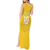 Custom Niue Rugby Tank Maxi Dress Hiapo Tribal Motifs Sporty Style - Polynesian Pride