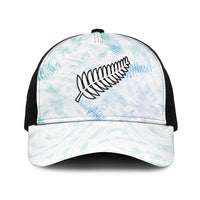 New Zealand Football Baseball Net Cap The Whites-Aotearoa Inspired LT03 One Size Black White - Polynesian Pride