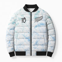 Custom New Zealand Football Bomber Puffer Jacket The Whites-Aotearoa Inspired - Polynesian Pride