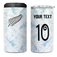 Custom New Zealand Football 4 in 1 Can Cooler Tumbler The Whites-Aotearoa Inspired - Polynesian Pride