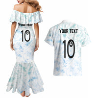 Custom New Zealand Football Couples Matching Mermaid Dress and Hawaiian Shirt The Whites-Aotearoa Inspired - Polynesian Pride