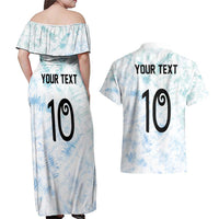 Custom New Zealand Football Couples Matching Off Shoulder Maxi Dress and Hawaiian Shirt The Whites-Aotearoa Inspired - Polynesian Pride