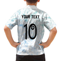 Custom New Zealand Football Family Matching Off Shoulder Short Dress and Hawaiian Shirt The Whites-Aotearoa Inspired - Polynesian Pride