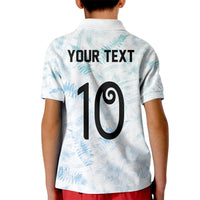 Custom New Zealand Football Kid Polo Shirt The Whites-Aotearoa Inspired - Polynesian Pride