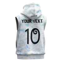 Custom New Zealand Football Sleeveless Zip Hoodie The Whites-Aotearoa Inspired LT03 - Polynesian Pride