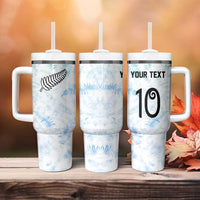 Custom New Zealand Football Tumbler With Handle The Whites-Aotearoa Inspired - Polynesian Pride