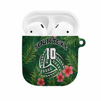 Custom Hawaii Volleyball AirPods Case Kakau Abstract and Tropical Plants Green Color LT03 Green - Polynesian Pride