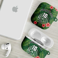 Custom Hawaii Volleyball AirPods Case Kakau Abstract and Tropical Plants Green Color LT03 - Polynesian Pride