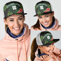 Custom Hawaii Volleyball Mesh Trucker Cap Kakau Abstract and Tropical Plants Black Color LT03 - Polynesian Pride