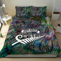 New Zealand Bedding Set Aotearoa Symbols With Silver Fern LT03 - Polynesian Pride