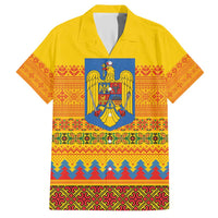 Romania Merry Christmas Hawaiian Shirt Romania Emblem Traditional Folk Art - Polynesian Pride