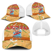 Hawaii Mele Kalikimaka Baseball Net Cap Funny Santa Claus Surfing on Tropical Plants LT03 - Polynesian Pride