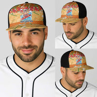 Hawaii Mele Kalikimaka Baseball Net Cap Funny Santa Claus Surfing on Tropical Plants LT03 - Polynesian Pride