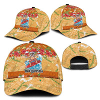 Hawaii Mele Kalikimaka Classic Cap Funny Santa Claus Surfing on Tropical Plants LT03 - Polynesian Pride