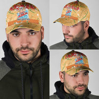 Hawaii Mele Kalikimaka Classic Cap Funny Santa Claus Surfing on Tropical Plants LT03 - Polynesian Pride