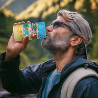 Polynesian Merry Christmas 4 in 1 Can Cooler Tumbler Funny Santa Beach Tropical Plant and Turtle - Polynesian Pride