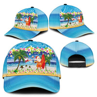 Polynesian Merry Christmas Classic Cap Funny Santa Beach Tropical Plant and Turtle - Polynesian Pride