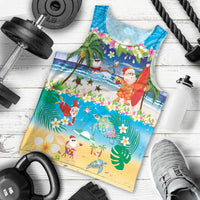 Polynesian Merry Christmas Men Tank Top Funny Santa Beach Tropical Plant and Turtle LT03 - Polynesian Pride